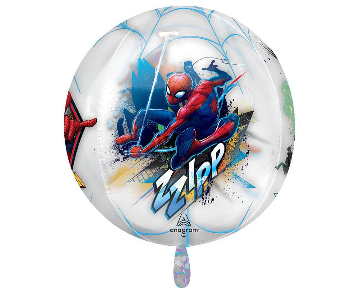 Foil balloon ORBZ Spiderman,  38x 40 cm, license EOL